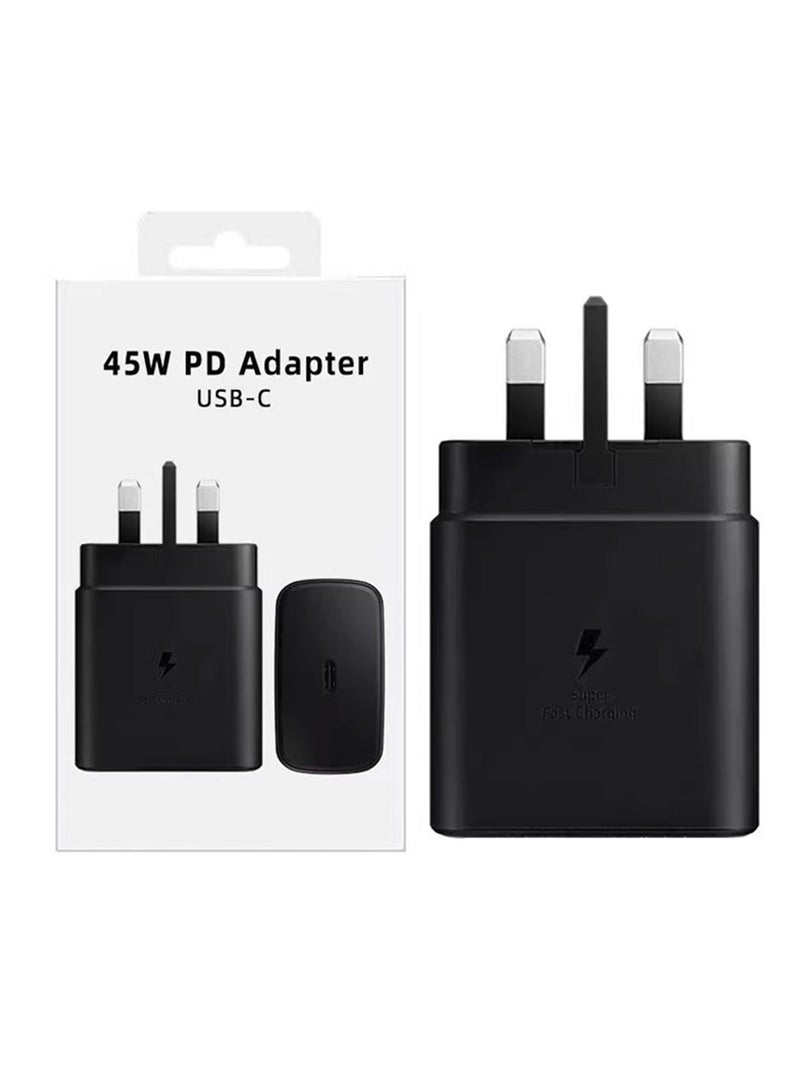 جوي فوكس شاحن سريع جداً بقدرة 45 واط عبر USB C - متوافق مع S24 S23 S22 S21 S20 Ultra، S24+ S23+ S22+ S21+، A53، A15، A55، A54 - محول طاقة من نوع C - Image 1